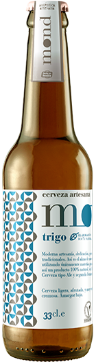 Cerveza artesana MOND Trigo elaborada en Sevilla con ingredientes 100% naturales